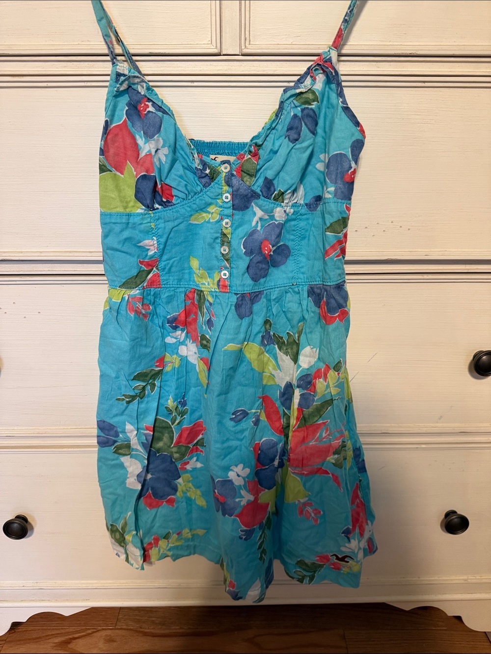 Hollister Turquoise Floral Sundress